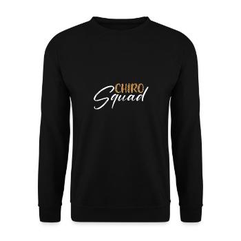 Chiro Squad - Chiropractor Chiropractic Assistant - Unisex Pullover - Schwarz - Vorne - Alina (178cm) & Michal (187cm)