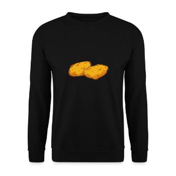 Chicken Nugget Liebhaber Chicken Nuggets - Unisex Pullover - Schwarz - Vorne - Alina (178cm) & Michal (187cm)