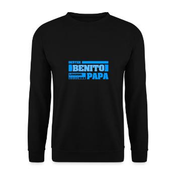 Gift for Benito - Unisex Sweatshirt - black - Front - Alina (178cm) & Michal (187cm)