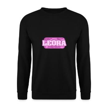 Leora as health - Unisex Sweatshirt - black - Front - Alina (178cm) & Michal (187cm)