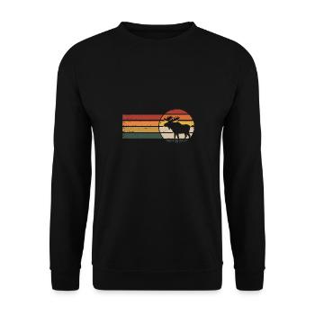 Orignal Vintage - Sweat-shirt Unisexe - noir - Devant - Alina (178cm) & Michal (187cm)