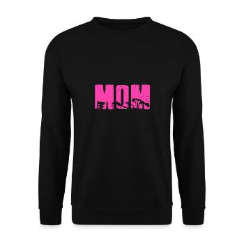 Vintage Classic Surfing T-Shirt Gift For Mom - Unisex Pullover - Schwarz - Vorne - Alina (178cm) & Michal (187cm)