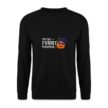 I'm The Funny Pumpkin Cool Awesome Halloween - Unisex Sweatshirt - black - Front - Alina (178cm) & Michal (187cm)