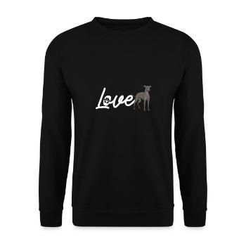 Italian Greyhound Greyhound Dogs - Unisex Sweatshirt - black - Front - Alina (178cm) & Michal (187cm)