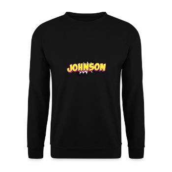 Johnson Custom Name Comic Book Style Pop Art, - Unisex Sweatshirt - black - Front - Alina (178cm) & Michal (187cm)