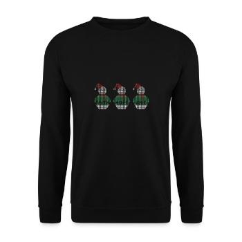 Religious Family Faith Hope Love Christmas - Unisex Sweatshirt - black - Front - Alina (178cm) & Michal (187cm)