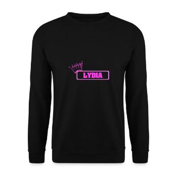 Lydia als Krone - Unisex Pullover - Schwarz - Vorne - Alina (178cm) & Michal (187cm)