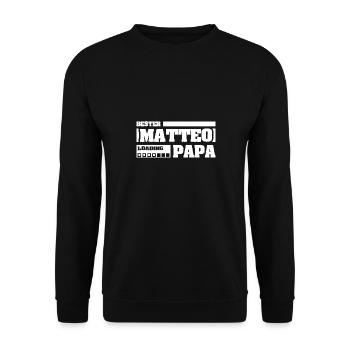 Matteo comme prénom - Sweat-shirt Unisexe - noir - Devant - Alina (178cm) & Michal (187cm)
