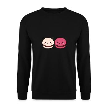 macaron - Sweat-shirt Unisexe - noir - Devant - Alina (178cm) & Michal (187cm)