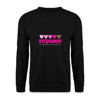 Vet Tech Veterinary Veterinary Technician - Unisex Sweatshirt - black - Front - Alina (178cm) & Michal (187cm)