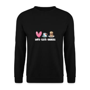 Concha Hispanique Mexicain Pan Dulce - Sweat-shirt Unisexe - noir - Devant - Alina (178cm) & Michal (187cm)