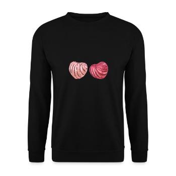 Concha Hispanique Mexicain Pan Dulce - Sweat-shirt Unisexe - noir - Devant - Alina (178cm) & Michal (187cm)