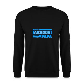 Aragon als Vorname - Unisex Pullover - Schwarz - Vorne - Alina (178cm) & Michal (187cm)