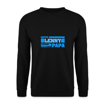 Lenny als Vorname - Unisex Pullover - Schwarz - Vorne - Alina (178cm) & Michal (187cm)