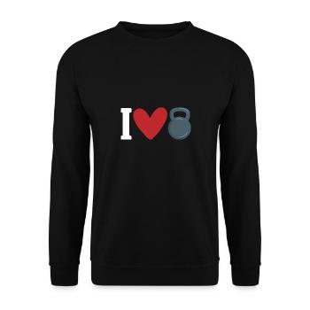 Kettlebell Workout Entraînement de fitness - Sweat-shirt Unisexe - noir - Devant - Alina (178cm) & Michal (187cm)