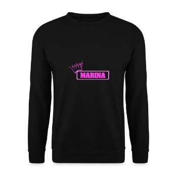 Marina as a crown - Unisex Sweatshirt - black - Front - Alina (178cm) & Michal (187cm)
