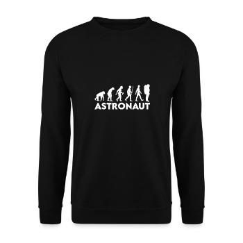 Astronaut Weltraum Rakete Mond Astronaut - Unisex Pullover - Schwarz - Vorne - Alina (178cm) & Michal (187cm)
