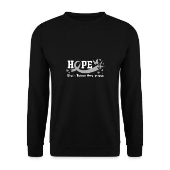 Hirntumor Tumor Gehirn - Unisex Pullover - Schwarz - Vorne - Alina (178cm) & Michal (187cm)