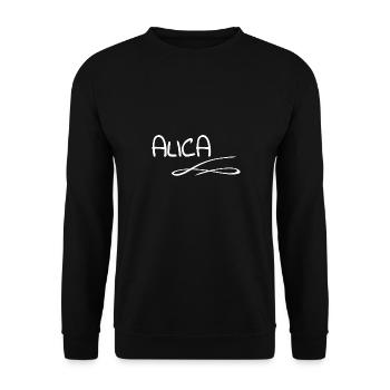 Alica comme prénom - Sweat-shirt Unisexe - noir - Devant - Alina (178cm) & Michal (187cm)