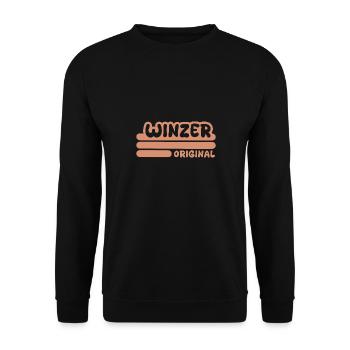 Profession: Winemaker - Unisex Sweatshirt - black - Front - Alina (178cm) & Michal (187cm)
