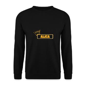 Nom : Alica - Sweat-shirt Unisexe - noir - Devant - Alina (178cm) & Michal (187cm)