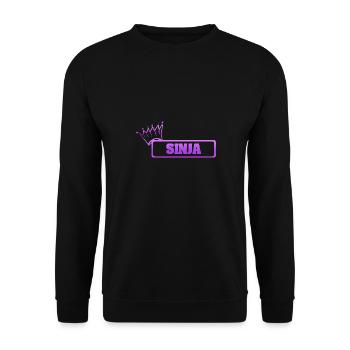 Sinja - Unisex Sweatshirt - black - Front - Alina (178cm) & Michal (187cm)