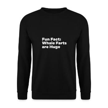 Whale Farts are Huge Funny Animal Pun Humor - Unisex Sweatshirt - black - Front - Alina (178cm) & Michal (187cm)