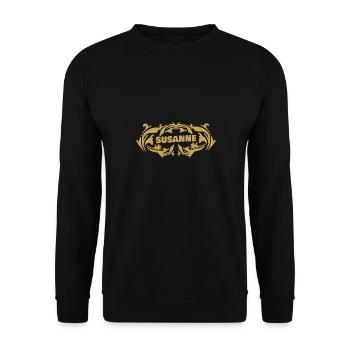 Susanne - Unisex Pullover - Schwarz - Vorne - Alina (178cm) & Michal (187cm)
