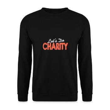 Let's Do CHARITY Retro Philanthropist Designs - Unisex Sweatshirt - black - Front - Alina (178cm) & Michal (187cm)