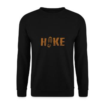 HIKE Retro Vintage Hiking Hiker Designs - Unisex Sweatshirt - black - Front - Alina (178cm) & Michal (187cm)