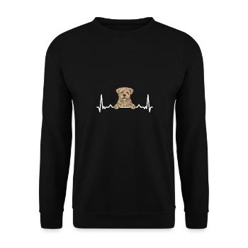 Cairn Terrier Hund - Unisex Pullover - Schwarz - Vorne - Alina (178cm) & Michal (187cm)