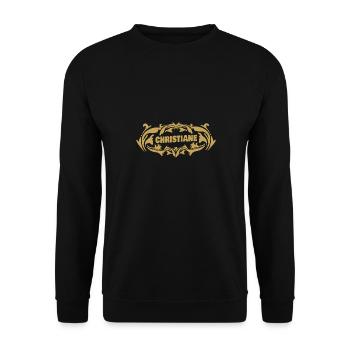 Golden Name in vintage look Christiane - Unisex Sweatshirt - black - Front - Alina (178cm) & Michal (187cm)