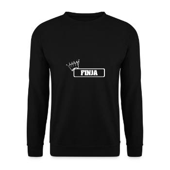 Geschenk für Finja - Unisex Pullover - Schwarz - Vorne - Alina (178cm) & Michal (187cm)