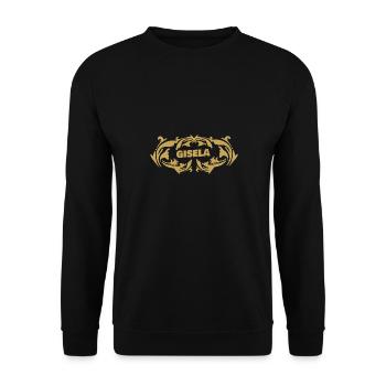 in Gisela - Unisex Pullover - Schwarz - Vorne - Alina (178cm) & Michal (187cm)