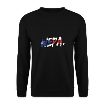 Latino Pride Latina Proud Puerto Rican Wepa - Unisex Pullover - Schwarz - Vorne - Alina (178cm) & Michal (187cm)