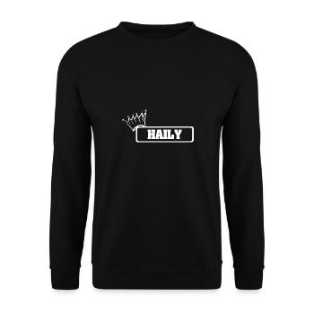 Princess for Haily Crown Crown - Unisex Sweatshirt - black - Front - Alina (178cm) & Michal (187cm)