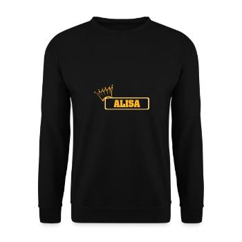 Cadeau pour Alisa - Sweat-shirt Unisexe - noir - Devant - Alina (178cm) & Michal (187cm)