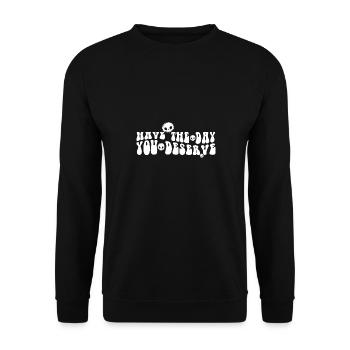 L’esthétique grunge a le jour que vous méritez - Sweat-shirt Unisexe - noir - Devant - Alina (178cm) & Michal (187cm)