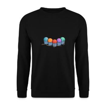 Cardio Drumming Gym Fitness Class Workout - Unisex Sweatshirt - black - Front - Alina (178cm) & Michal (187cm)