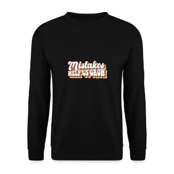 Les erreurs nous aident à grandir Enseignant stagiaire - Sweat-shirt Unisexe - noir - Devant - Alina (178cm) & Michal (187cm)