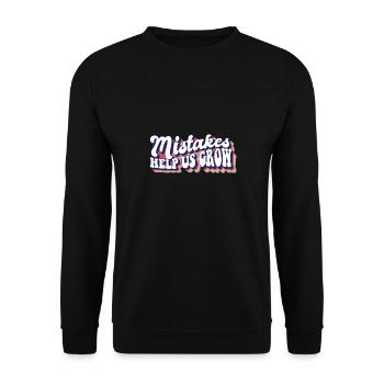 Mistakes Help Us Grow Teacher Student Teaching - Unisex Sweatshirt - black - Front - Alina (178cm) & Michal (187cm)