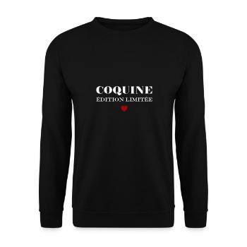 Coquine - Sweat-shirt Unisexe - noir - Devant - Alina (178cm) & Michal (187cm)