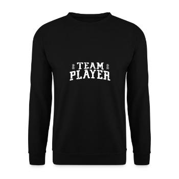 Funny Swinger Upside Down Pineapple - Team Player - Unisex Sweatshirt - black - Front - Alina (178cm) & Michal (187cm)