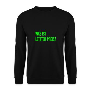 What is last price? - Unisex Sweatshirt - black - Front - Alina (178cm) & Michal (187cm)