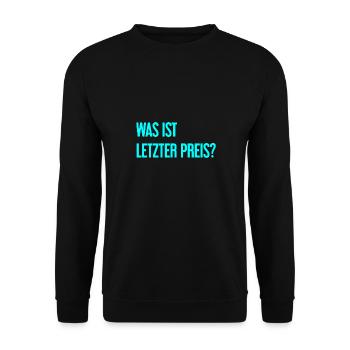 What is last price? - Unisex Sweatshirt - black - Front - Alina (178cm) & Michal (187cm)