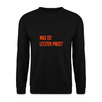 Quel est le dernier prix ? - Sweat-shirt Unisexe - noir - Devant - Alina (178cm) & Michal (187cm)