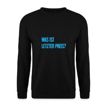 What is last price? - Unisex Sweatshirt - black - Front - Alina (178cm) & Michal (187cm)