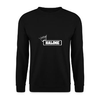 Gift for Halime - Unisex Sweatshirt - black - Front - Alina (178cm) & Michal (187cm)