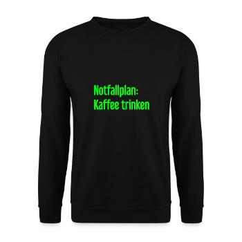 Coffee Contingency Plan - Unisex Sweatshirt - black - Front - Alina (178cm) & Michal (187cm)