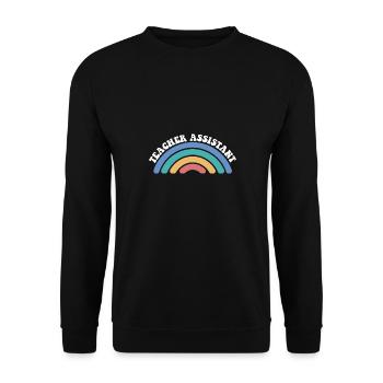 Teacher Assistant School Educator Substitute - Unisex Pullover - Schwarz - Vorne - Alina (178cm) & Michal (187cm)